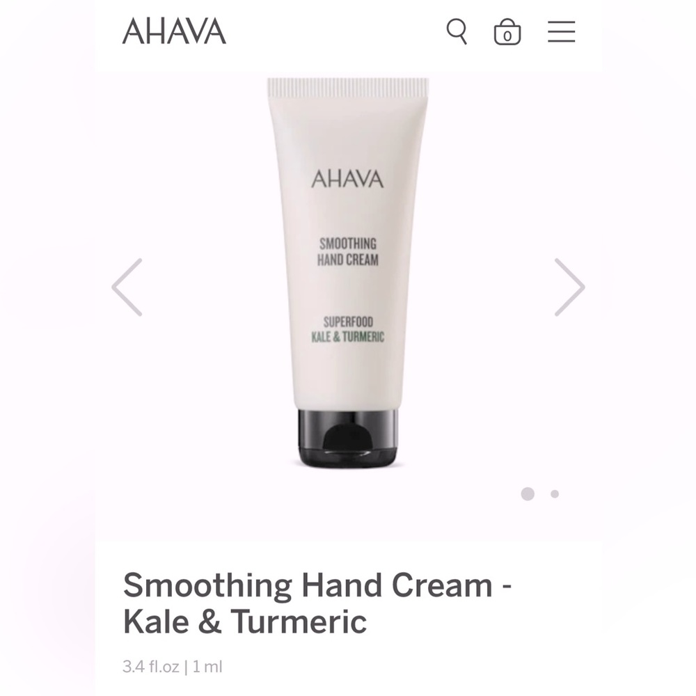 AHAVA kale and turmeric hand cream NEW ✨